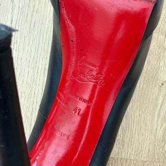 Christian Louboutin Stiletto Pumps Palais Royal Size 41 Black Red - Picture 10 of 10